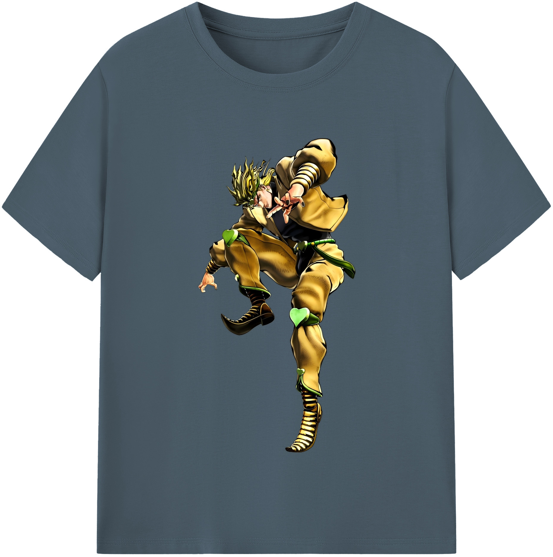 （画像用） ジョジョの奇妙な冒険 ディオ?ブランドー JoJo's Bizarre Adventure Dio Brando 綿100％半袖Tシャツ（フロントプリント）